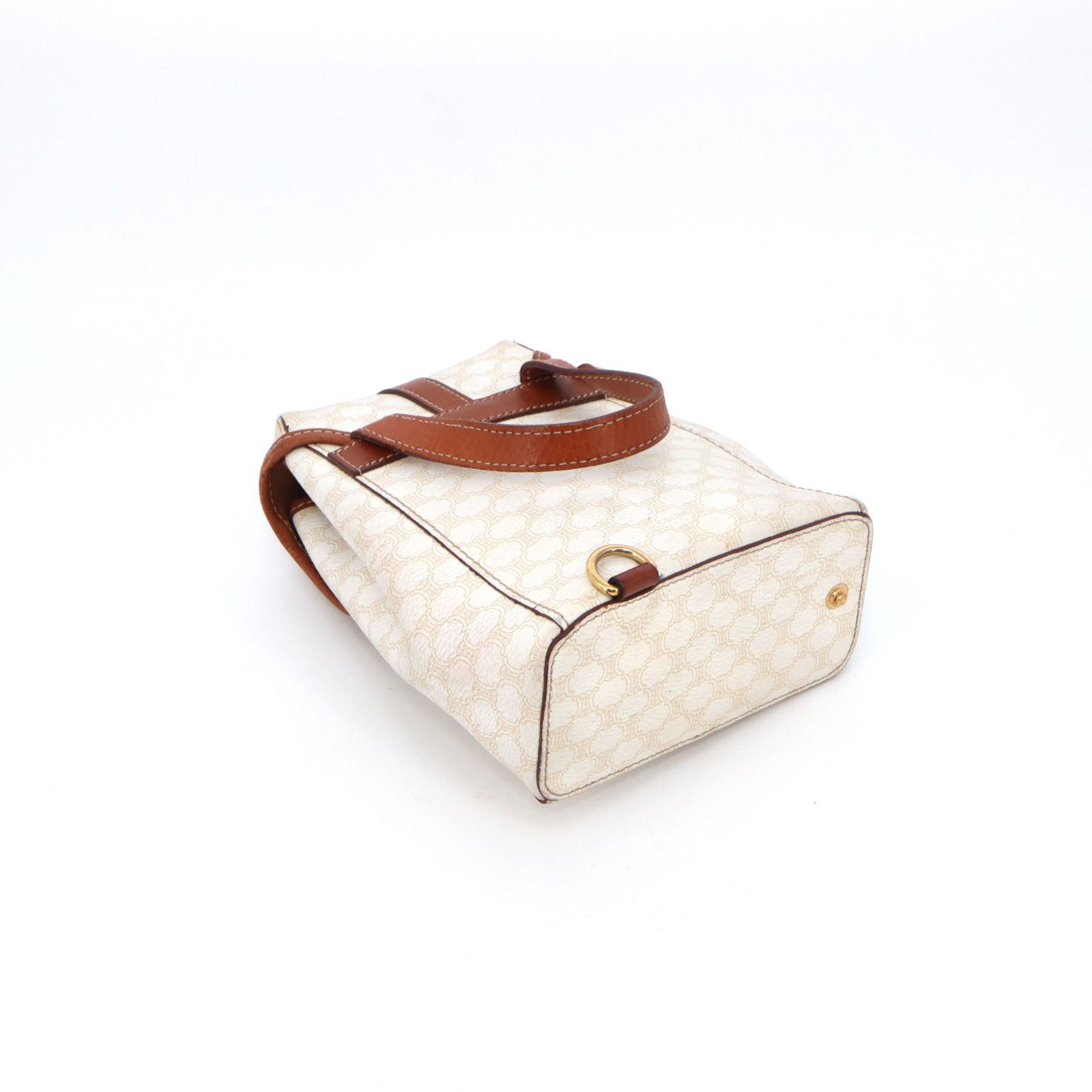 中古】極希少 美品 CELINE セリーヌ マカダム 白 ミニダブルリュック 