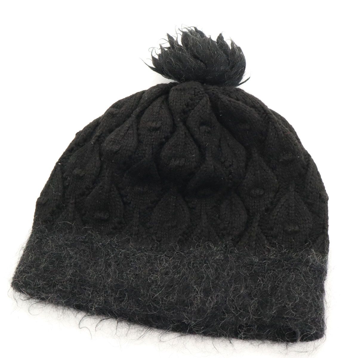 CA4LA カシラ 日本製 ニットキャップ ブラック 帽子 ボンボン