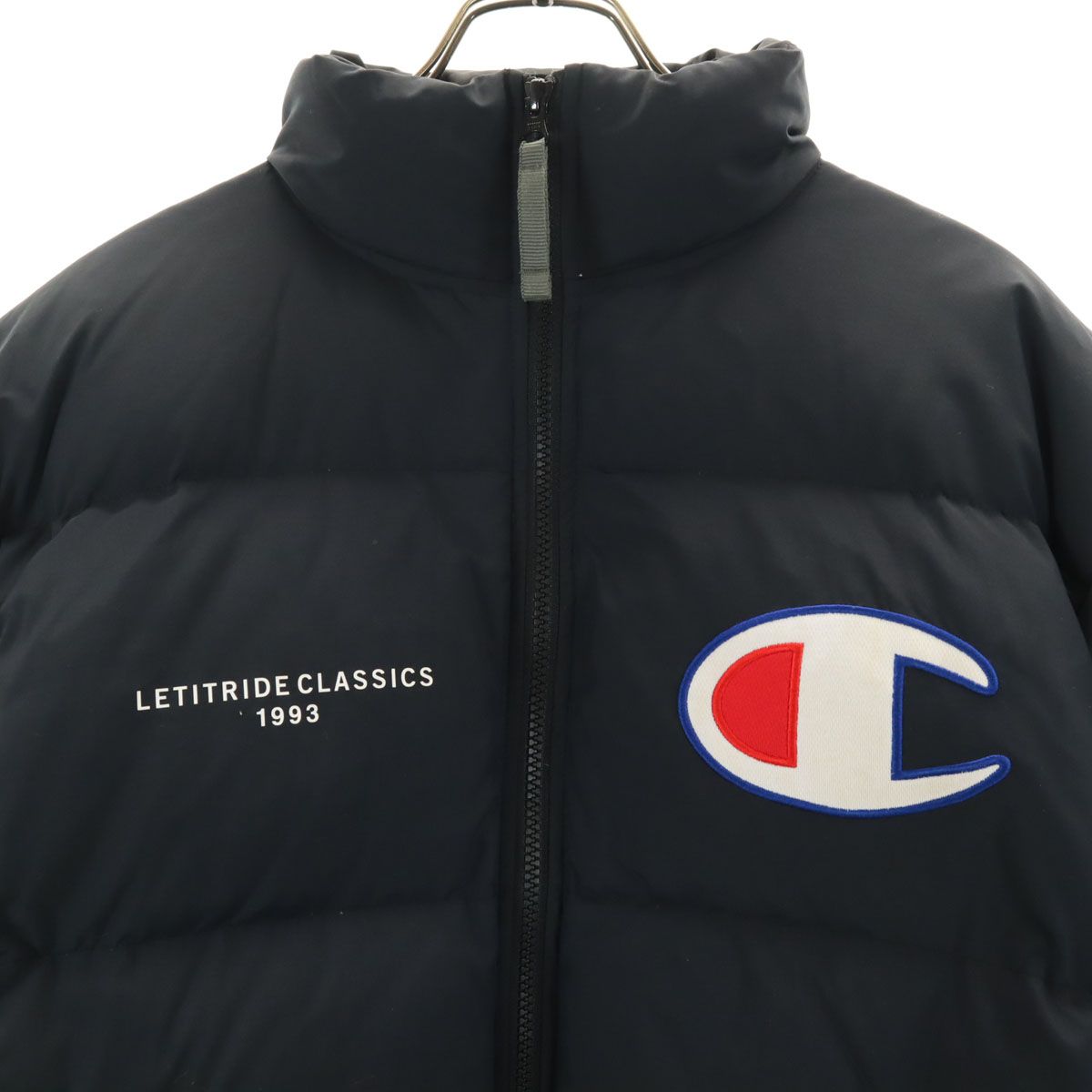 Champion チャンピオン ダウンジャケット M ネイビー メンズ 古着 