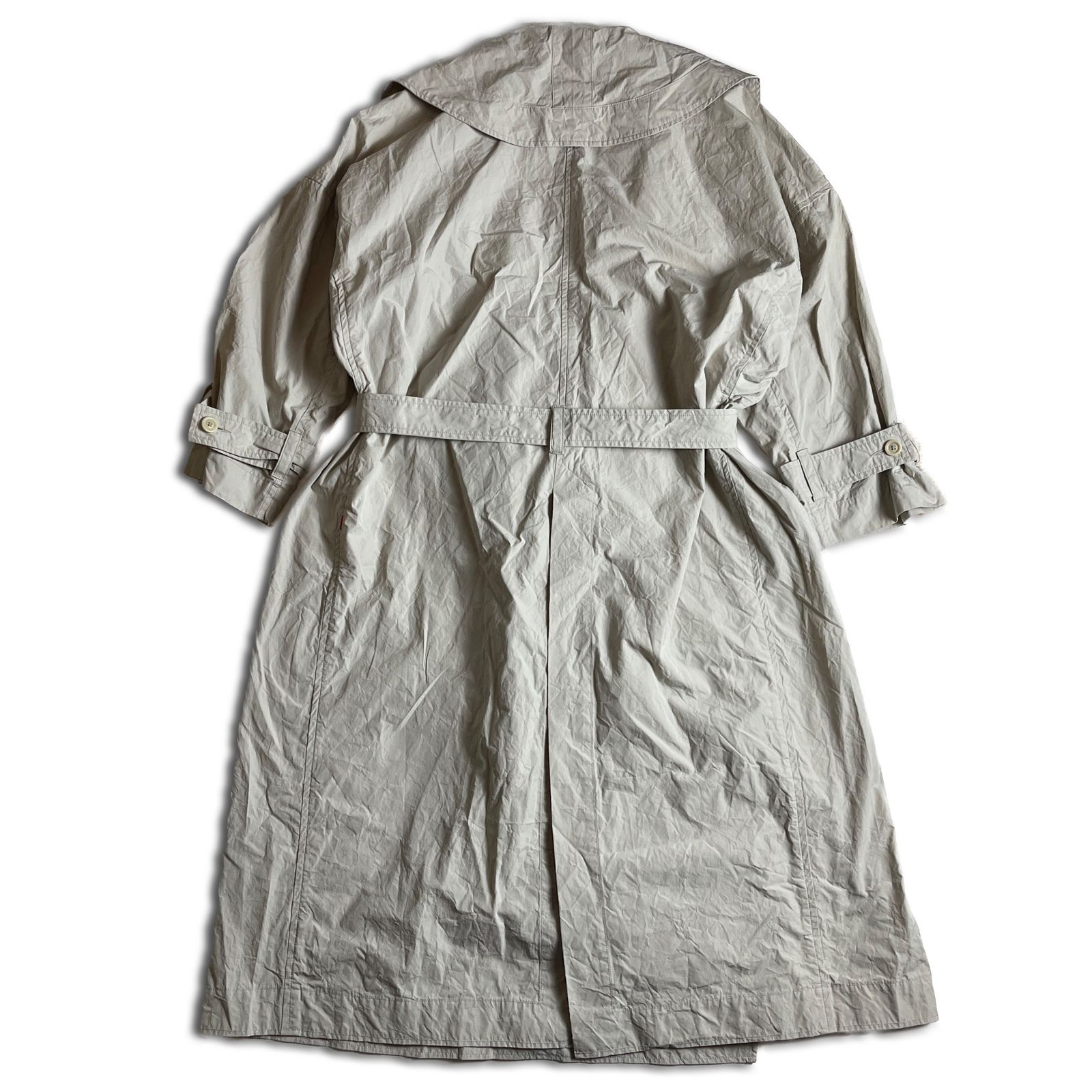美品 23ss】CASEY CASEY ペーパー トレンチコート アイボリー フランス