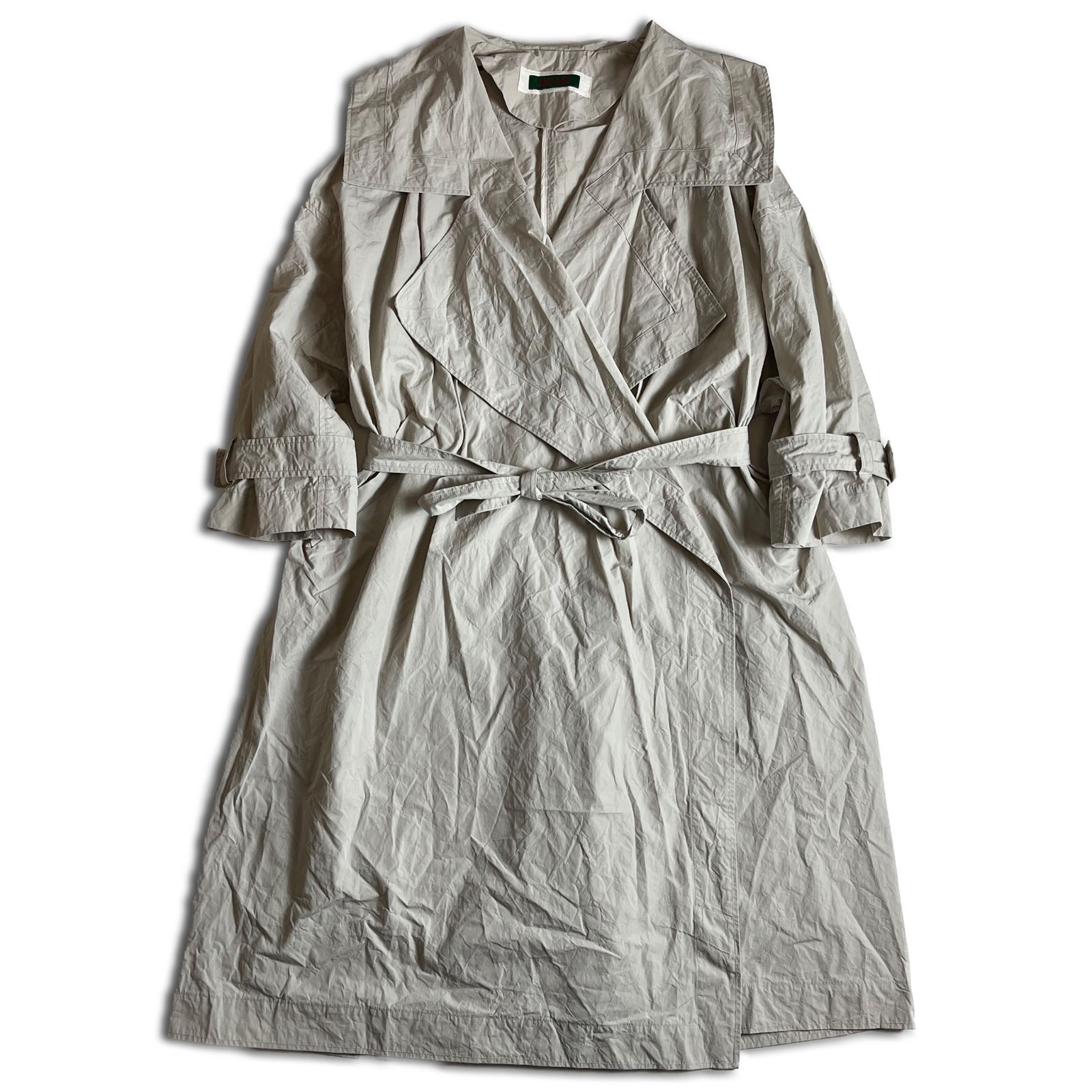 美品 23ss】CASEY CASEY ペーパー トレンチコート アイボリー フランス 
