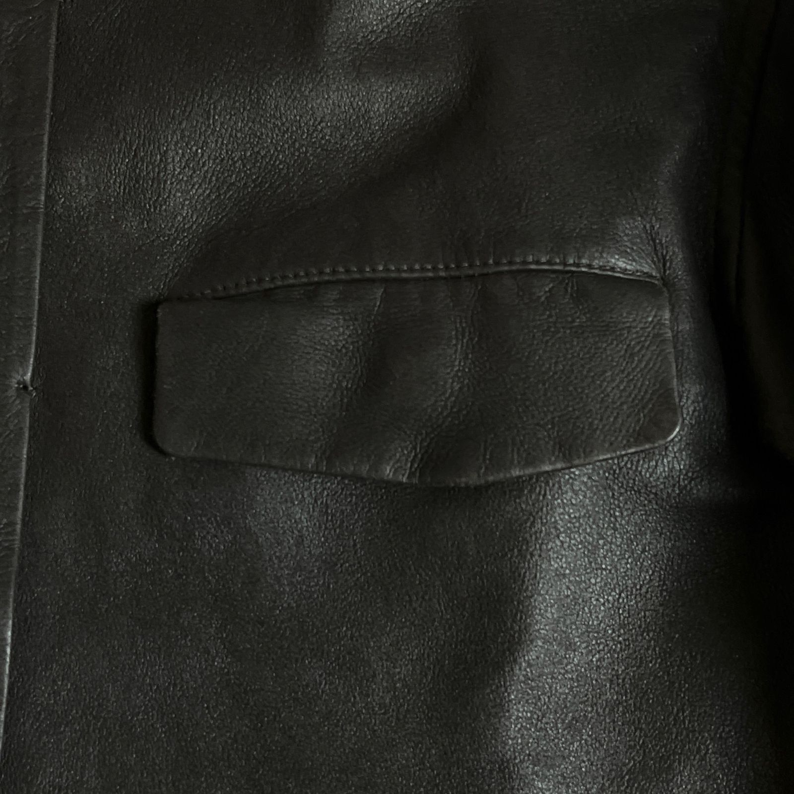 2000AW】ISSEY MIYAKE MEN ラムレザー シャツジャケット 2 ダーク