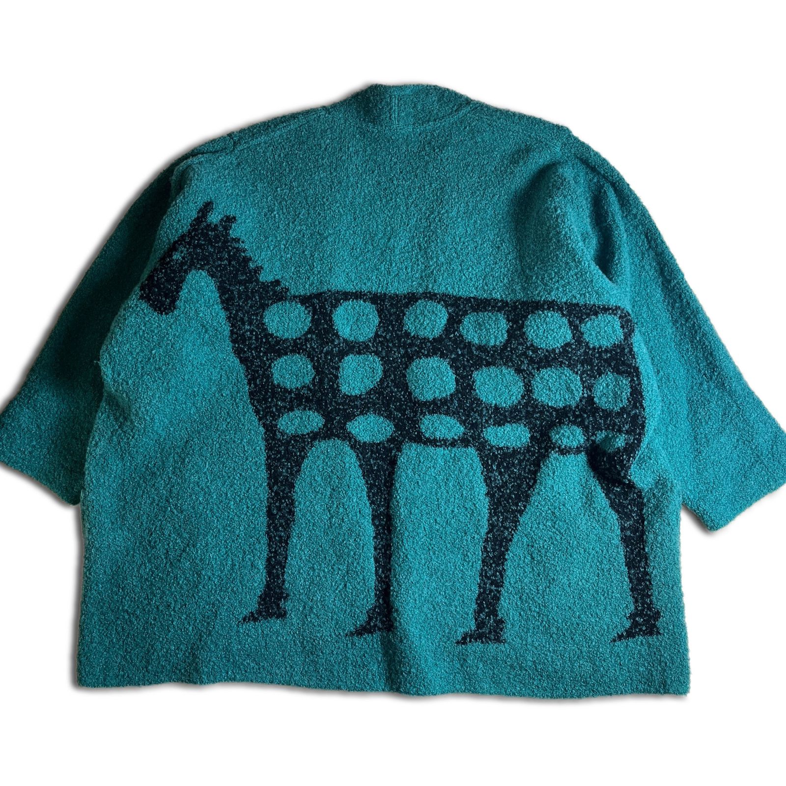 美品 80s】ISSEY MIYAKE 筆タグ ウールパイル ボタンレス カーディガン