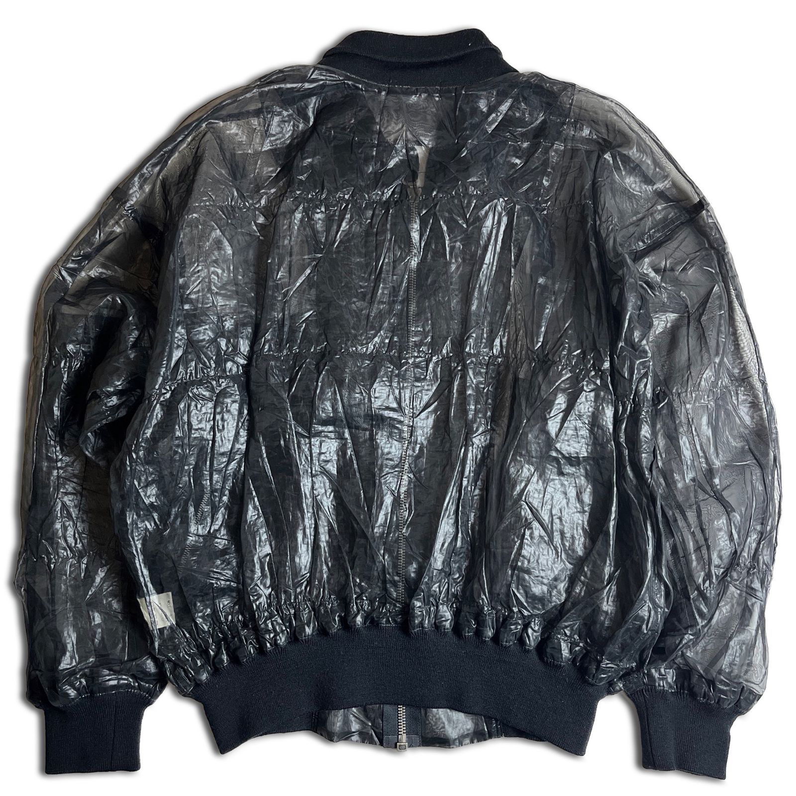 92AW】ISSEY MIYAKE スケルトン シアー生地 MA-1 ジャケット M