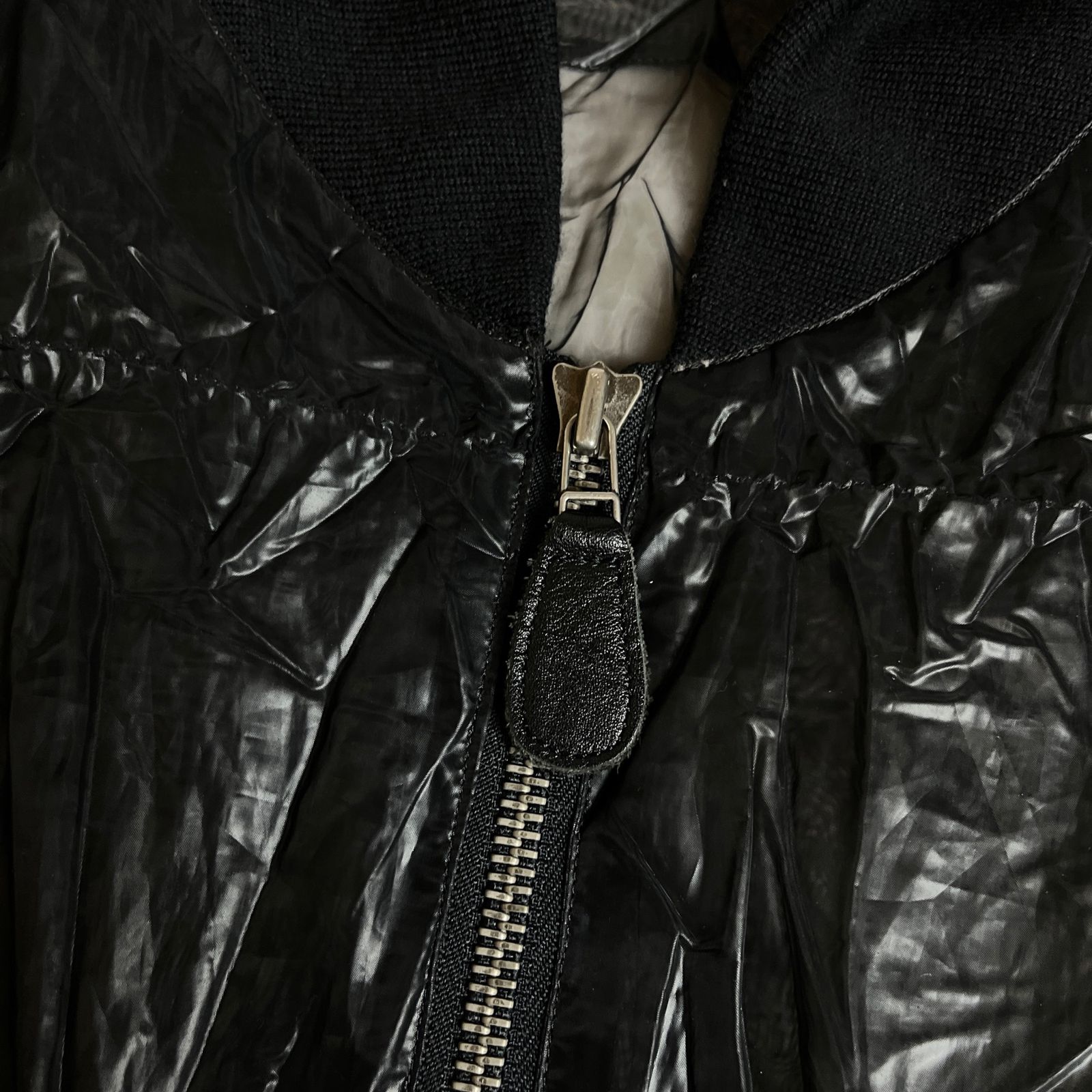92AW】ISSEY MIYAKE スケルトン シアー生地 MA-1 ジャケット M