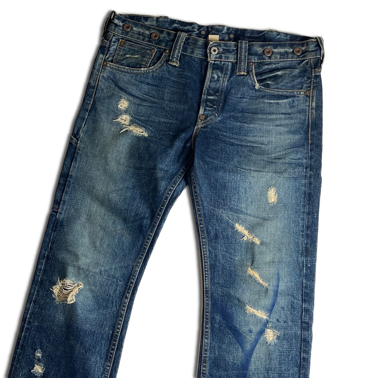 極上】RRL BALTIMORE ボルチモア デニムパンツ 30×34 サスペンダー