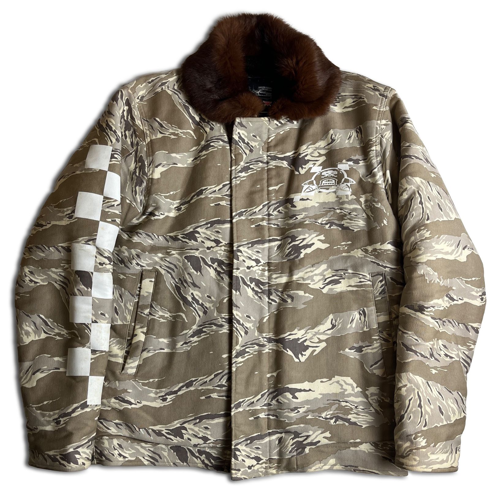 01AW】UNDERCOVER D.A.V.F ラビットファー デッキジャケット タイガー