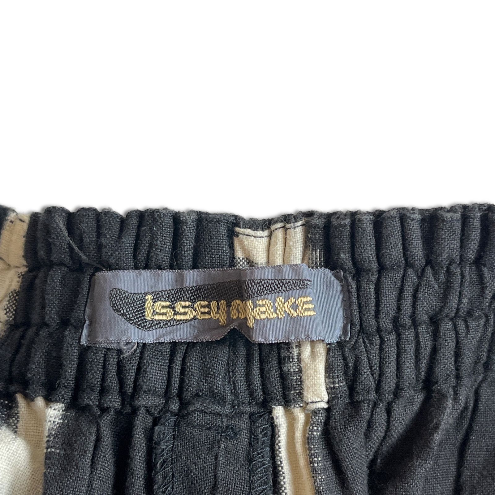 80s】ISSEY MIYAKE 筆タグ イージーワイドパンツ ブラック 絞り染め 