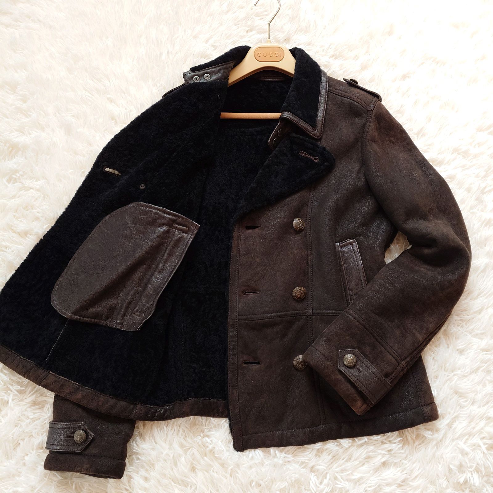 希少 ドルチェ&ガッバーナ Dolce＆Gabbana D&G ムートン レザー
