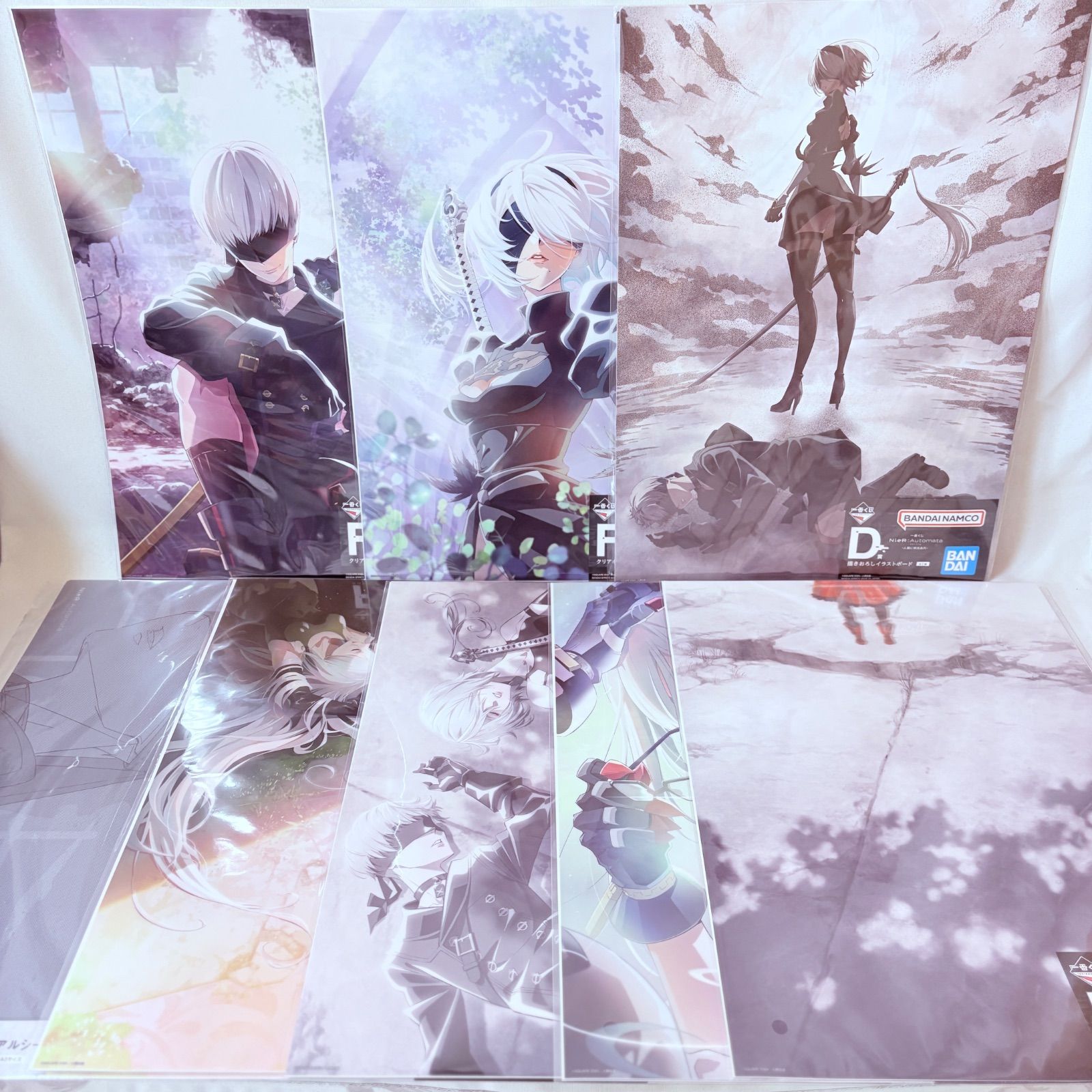 NieR:Automata 一番くじ D賞 イラストボード F賞 クリアポスター 6種
