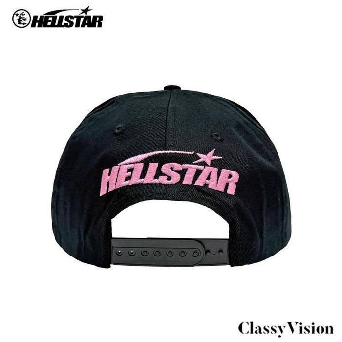 HELLSTAR NY RHINESTONE SNAPBACK BLACK/PINK 【キャップ】【スナップ