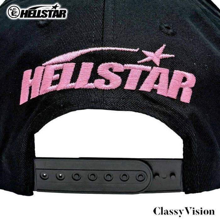 HELLSTAR NY RHINESTONE SNAPBACK BLACK/PINK 【キャップ】【スナップ