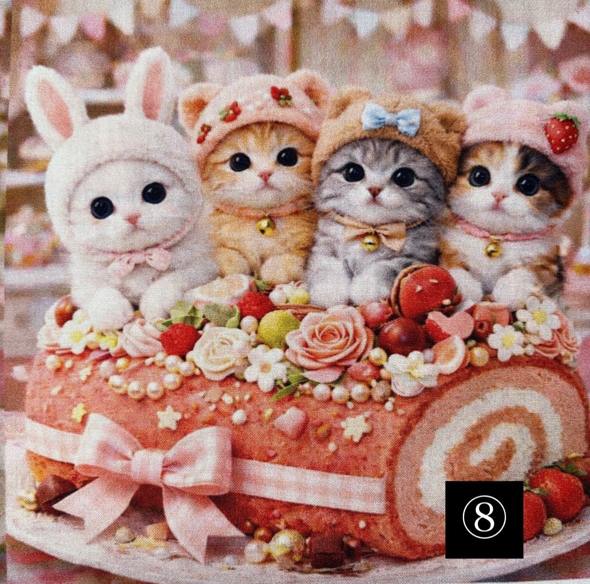 ハンドメイド オーダーページ パネル トートバッグ ポーチ ネコちゃん