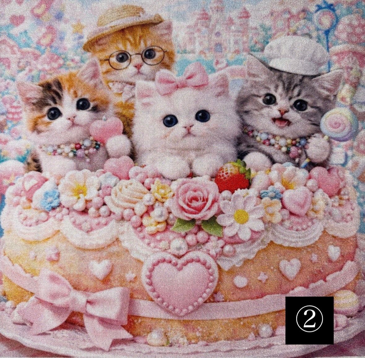 ハンドメイド オーダーページ パネル トートバッグ ポーチ ネコちゃん