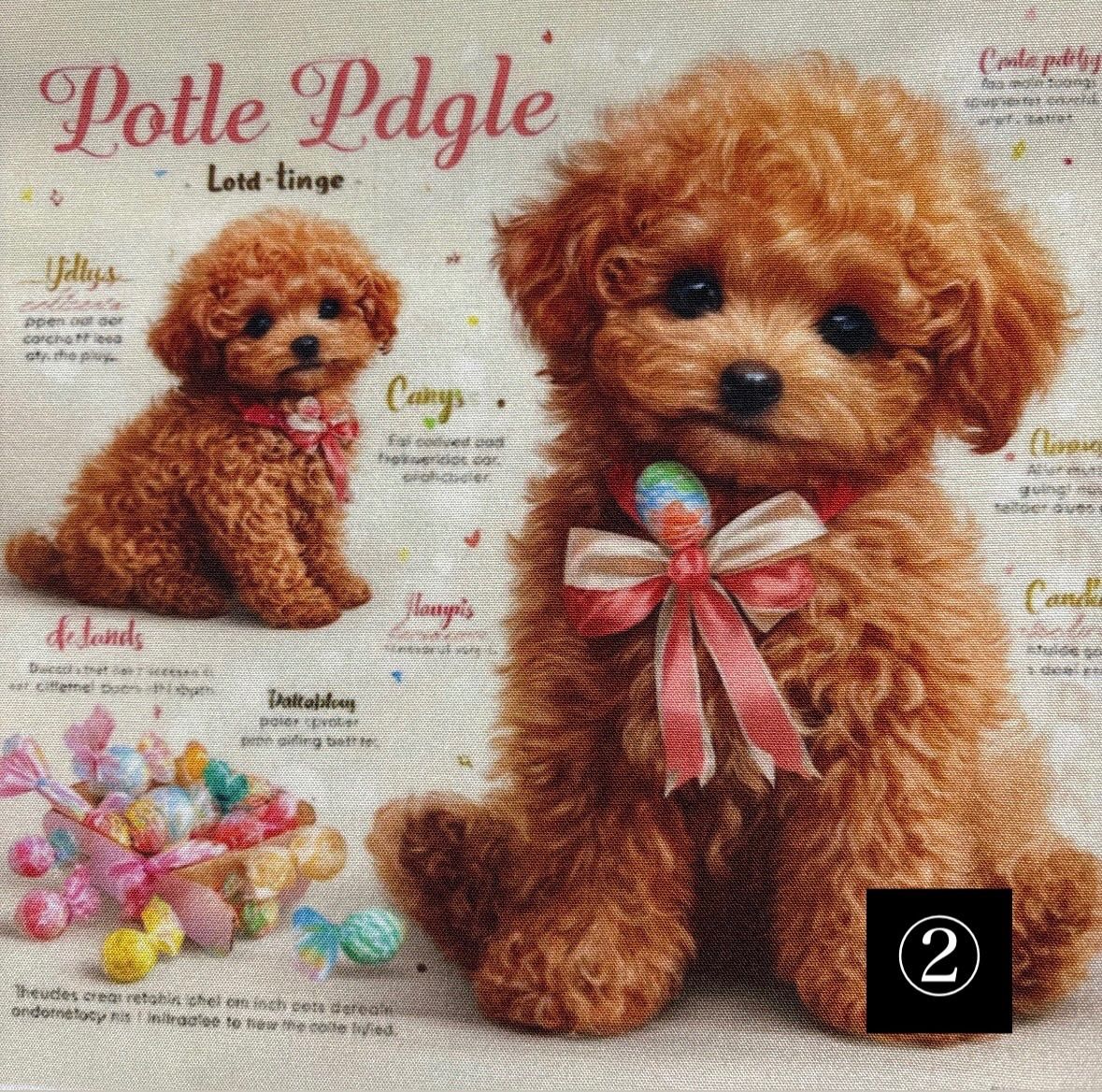 ハンドメイド　パネル　オーダーページ　トートバッグ　ポーチ　トイプードル ハンドメイド オーダーページ パネル トートバッグ ポーチ トイ