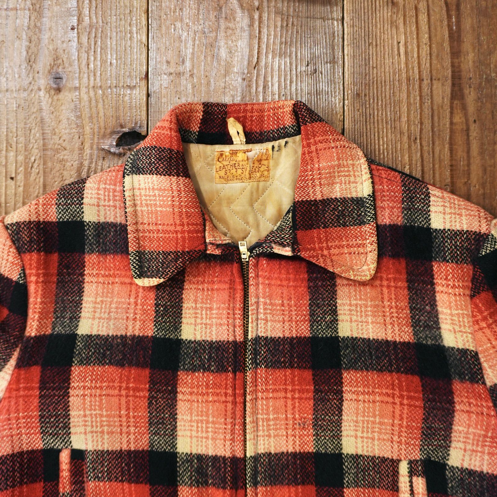 1950-60年代 ウール チェック ジャケット 38~40程度 ヴィンテージ