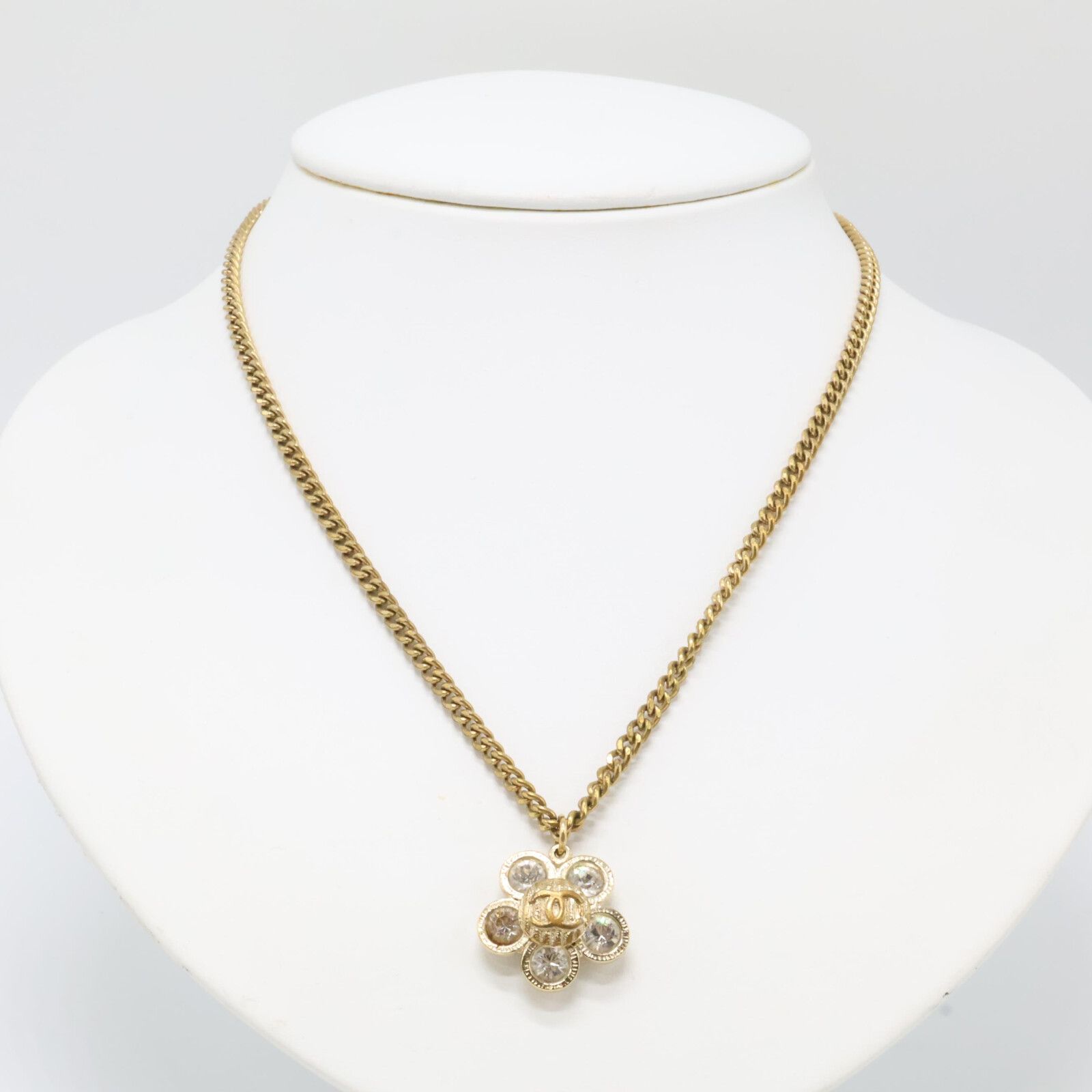 CHANEL シャネル 06A ラインストーン ココマーク フラワーモチーフ