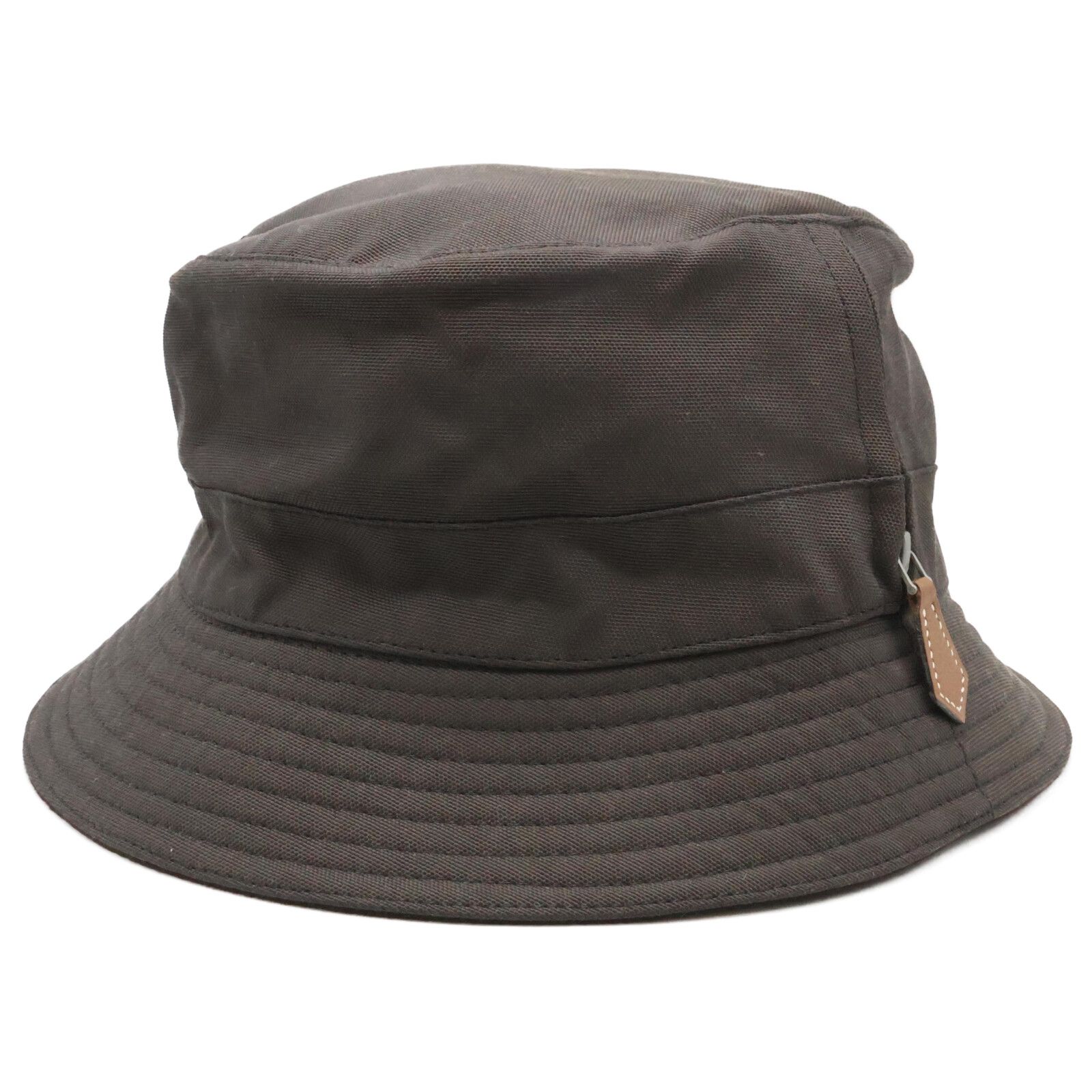 HERMES エルメス 【美品】ジップポケット付き バケットハット 58