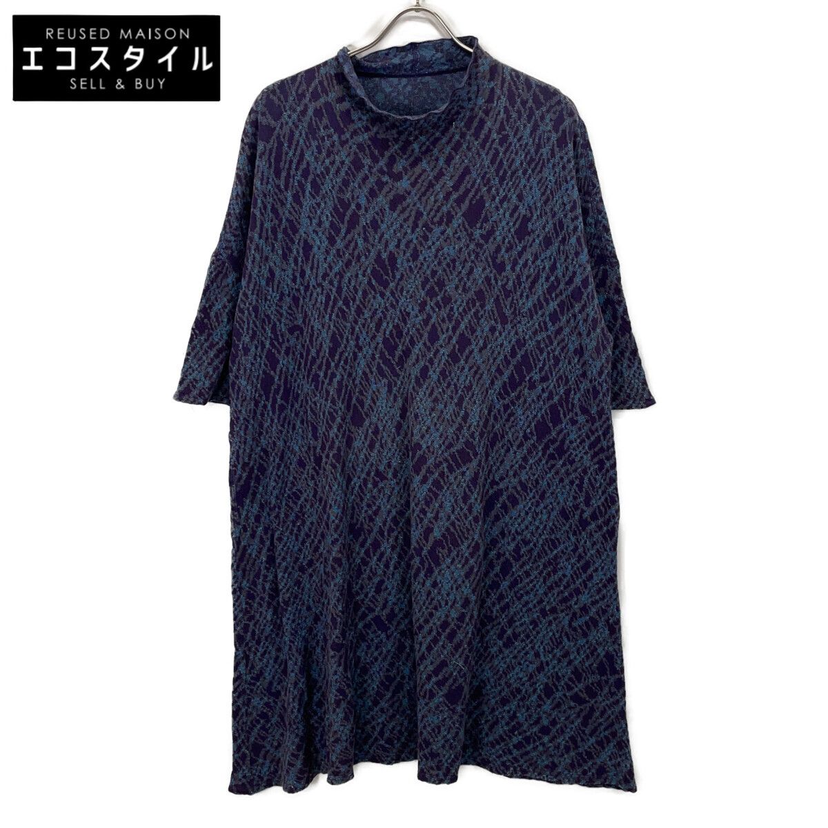 Jurgen Lehl ヨーガンレール 総柄シルクウールハイネックプルオーバー JURGEN LEHL ヨーガンレール J0182UB513 総柄 ハイネック ドロップ