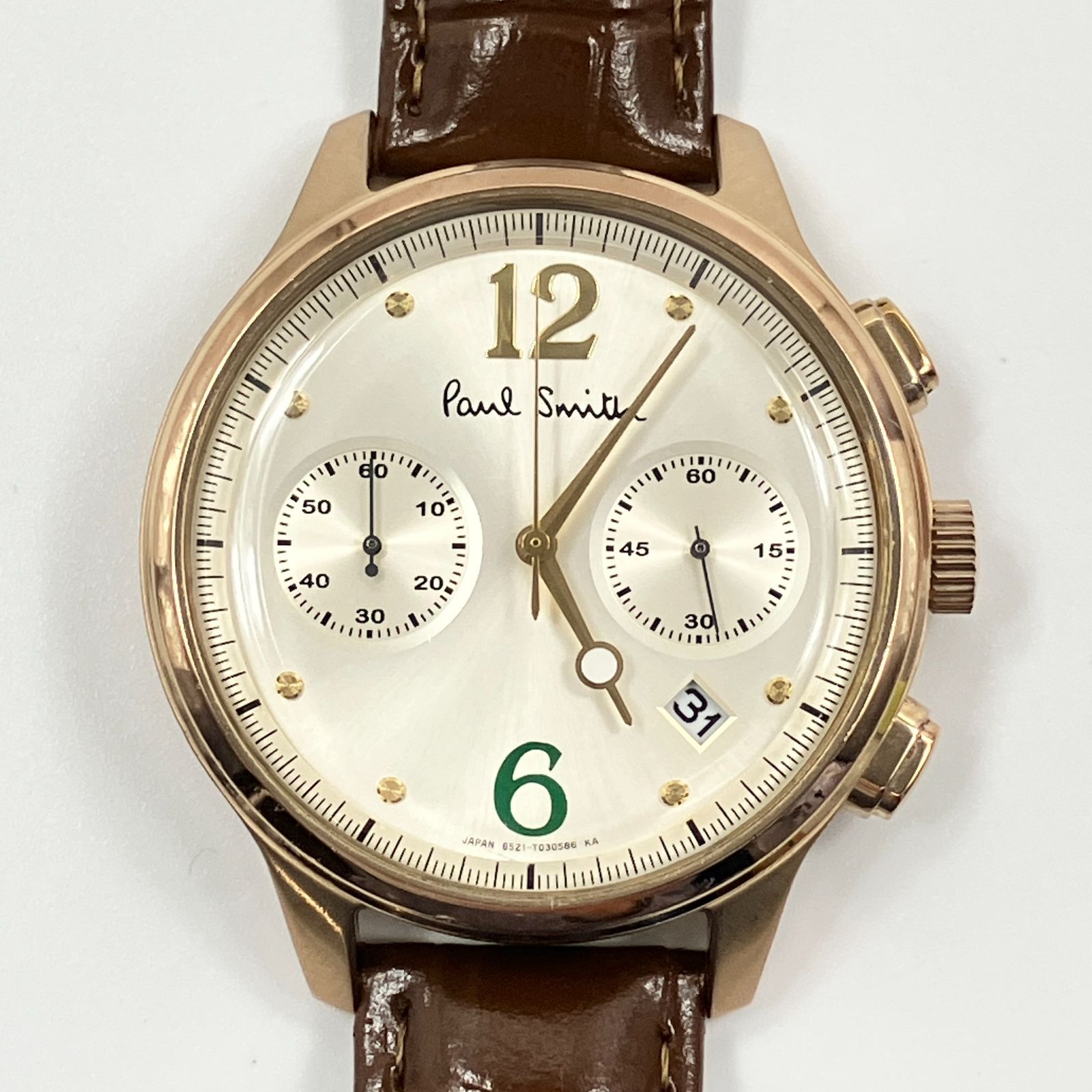 中古】ポールスミス Paul Smith 腕時計 クロノグラフ 6521-S087341