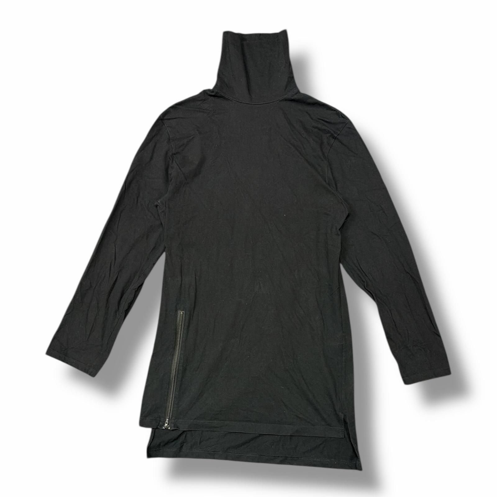 Ground Y ジッパーカットソー Ground Y Jersey Zipper Opened Big Turtleneck Cut Sew ビッグ