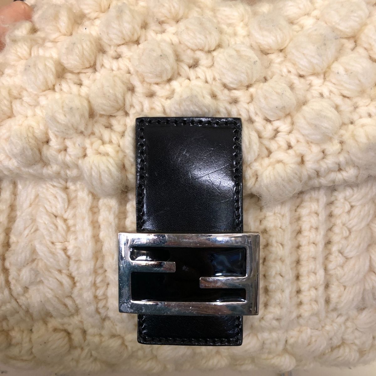 FENDI フェンディ ニットマンマバケット ワンショルダーバッグ ウール