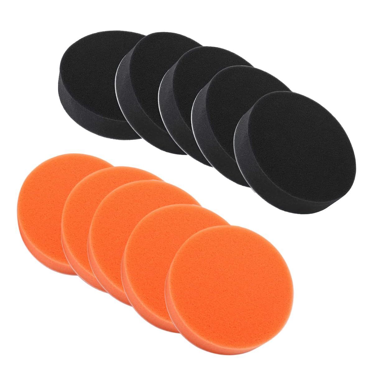 ブラック+オレンジ) 10個セット (150mm 洗車セット 電動 ワックスがけ