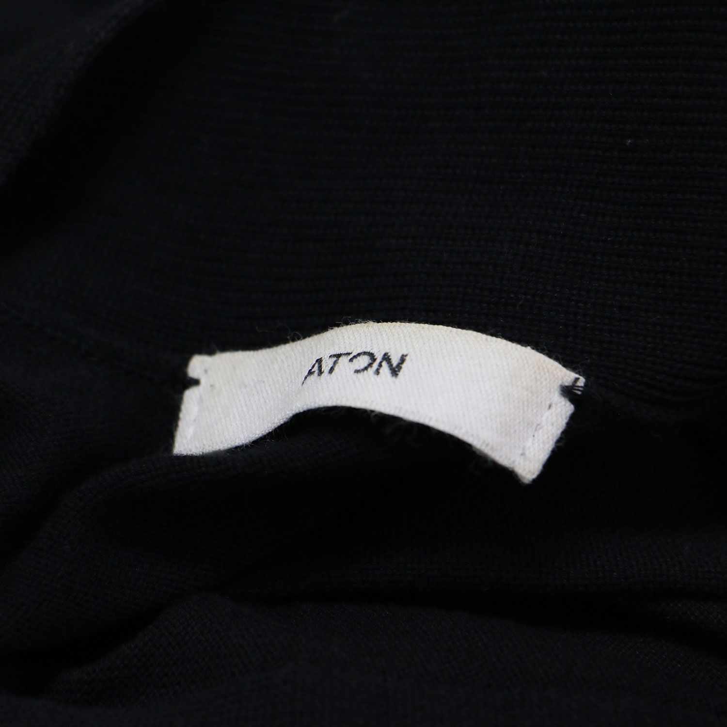 ATON エイトン カーディガン ブラック 黒 サイズ:2 | 22春夏 スビン 
