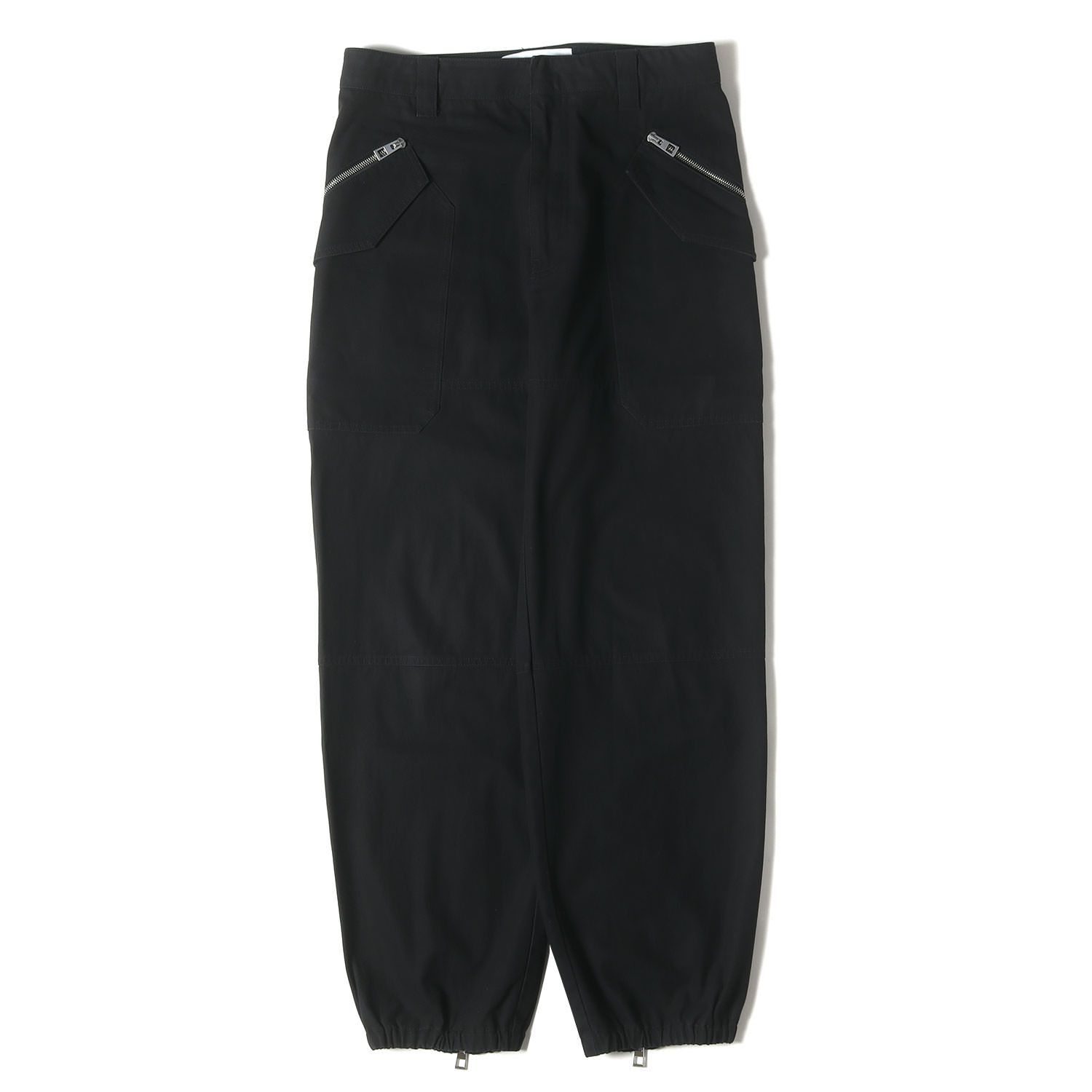LOEWE ロエベ パンツ ブラック 黒 サイズ:46 | 24SS 裾ジップ カーゴ