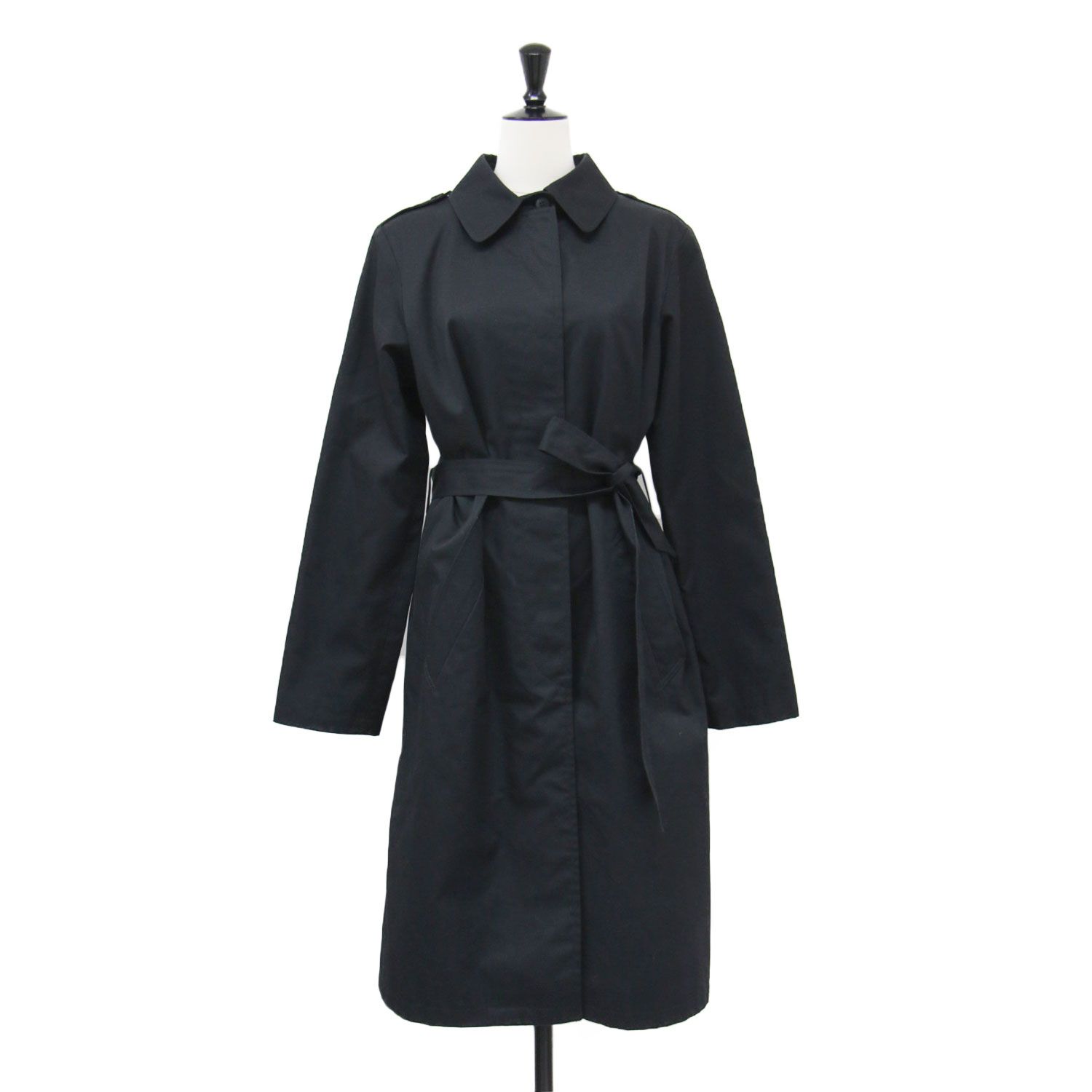 美品 Agnes b. トレンチコート ブラック アニエスベー 美品】agnes b. アニエスベー コート ブラック 黒 サイズ:36(S