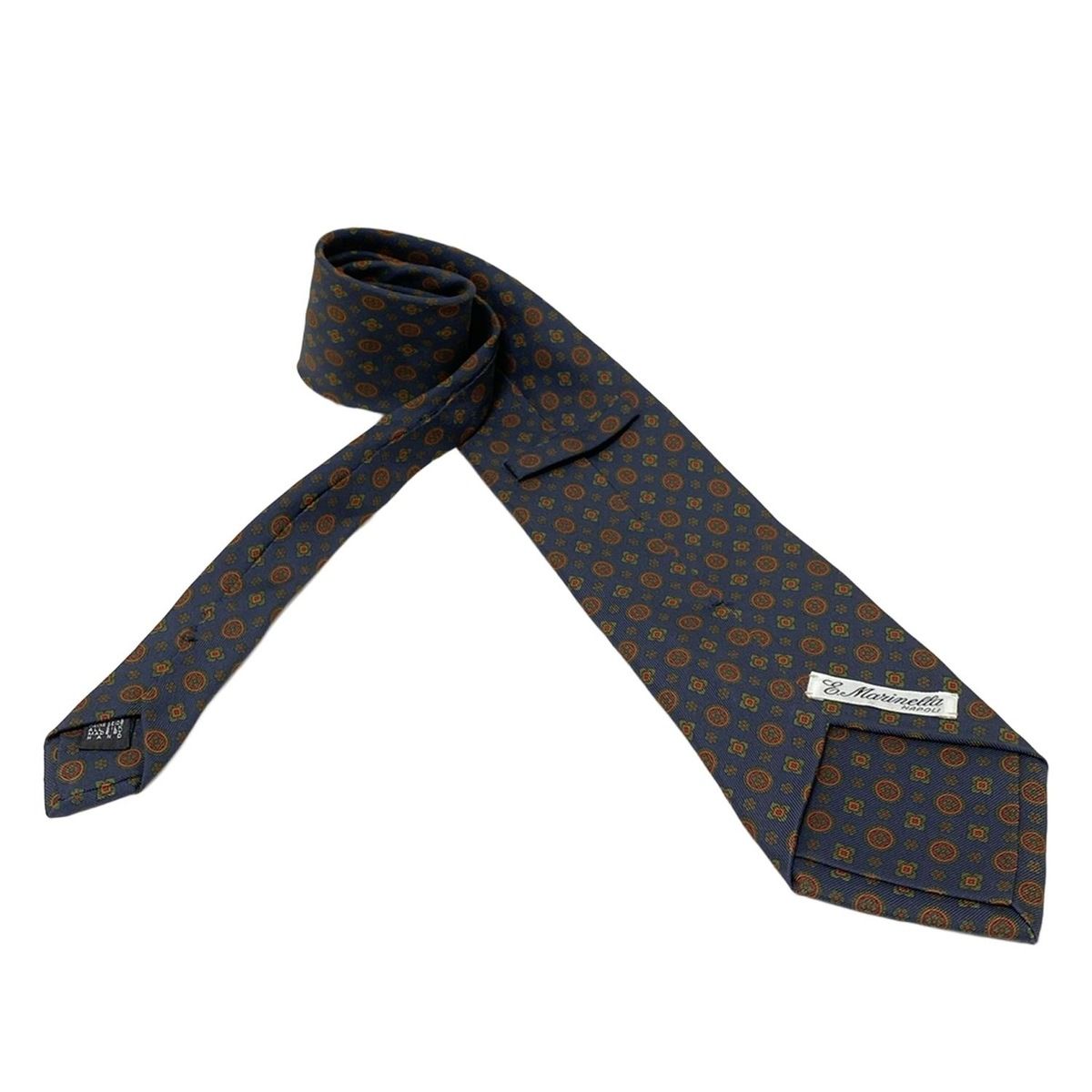 E.MARINELLA(マリネッラ) ネクタイ メンズ - ダークネイビー×レッド