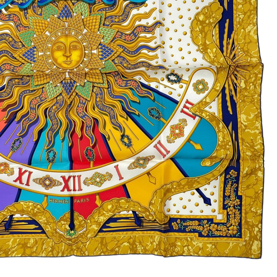 未使用品 HERMES エルメス スカーフ シルク カレ90 CARPE DIEM 今日一