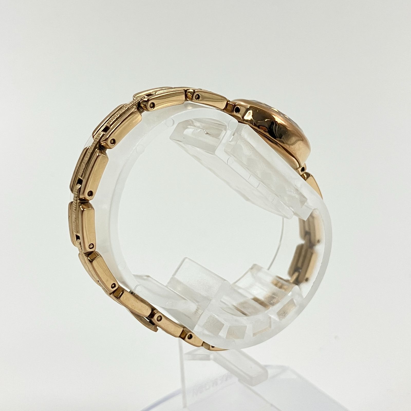 美品】アガット agete 腕時計 ソーラー 1Pダイヤ シェル文字盤 ピンク