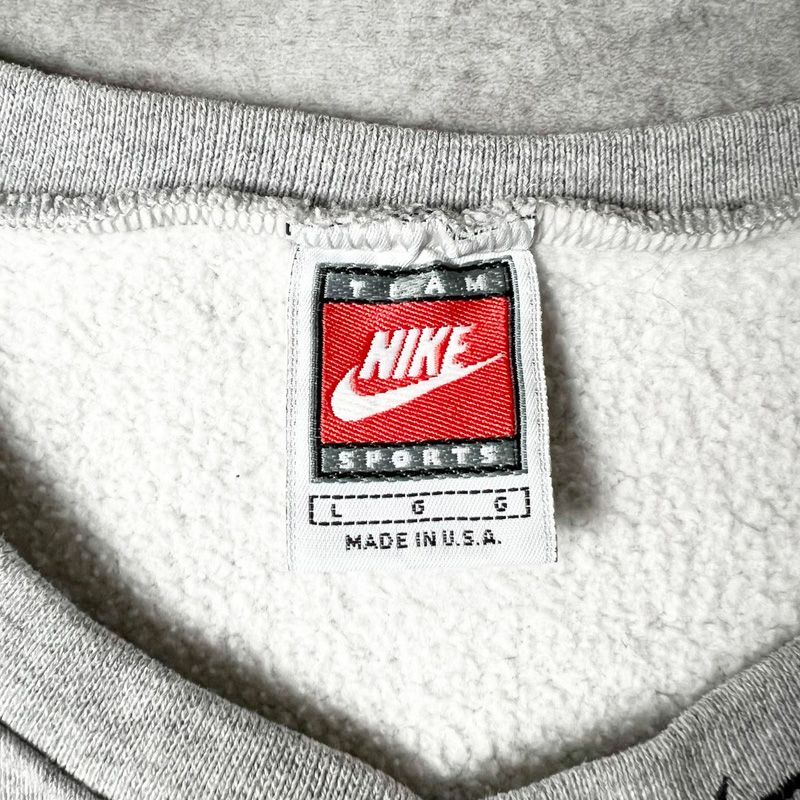 00s USA製 NIKE シカゴ ブルズ スウォッシュ ロゴ 刺繍 スウェット 