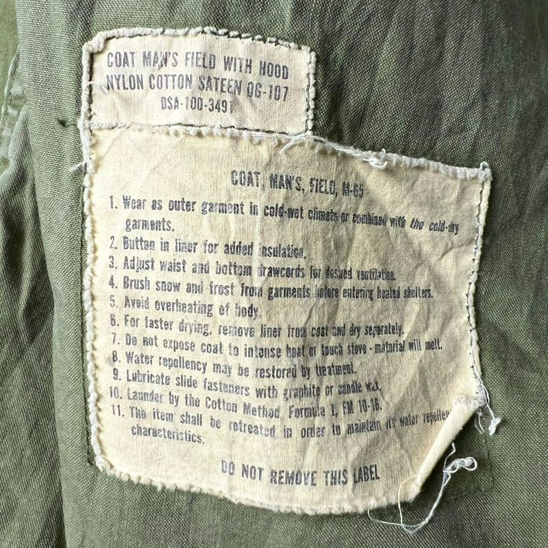60s US ARMY 米軍実物 M-65 フィールド ジャケット M-R 2nd / 60年代