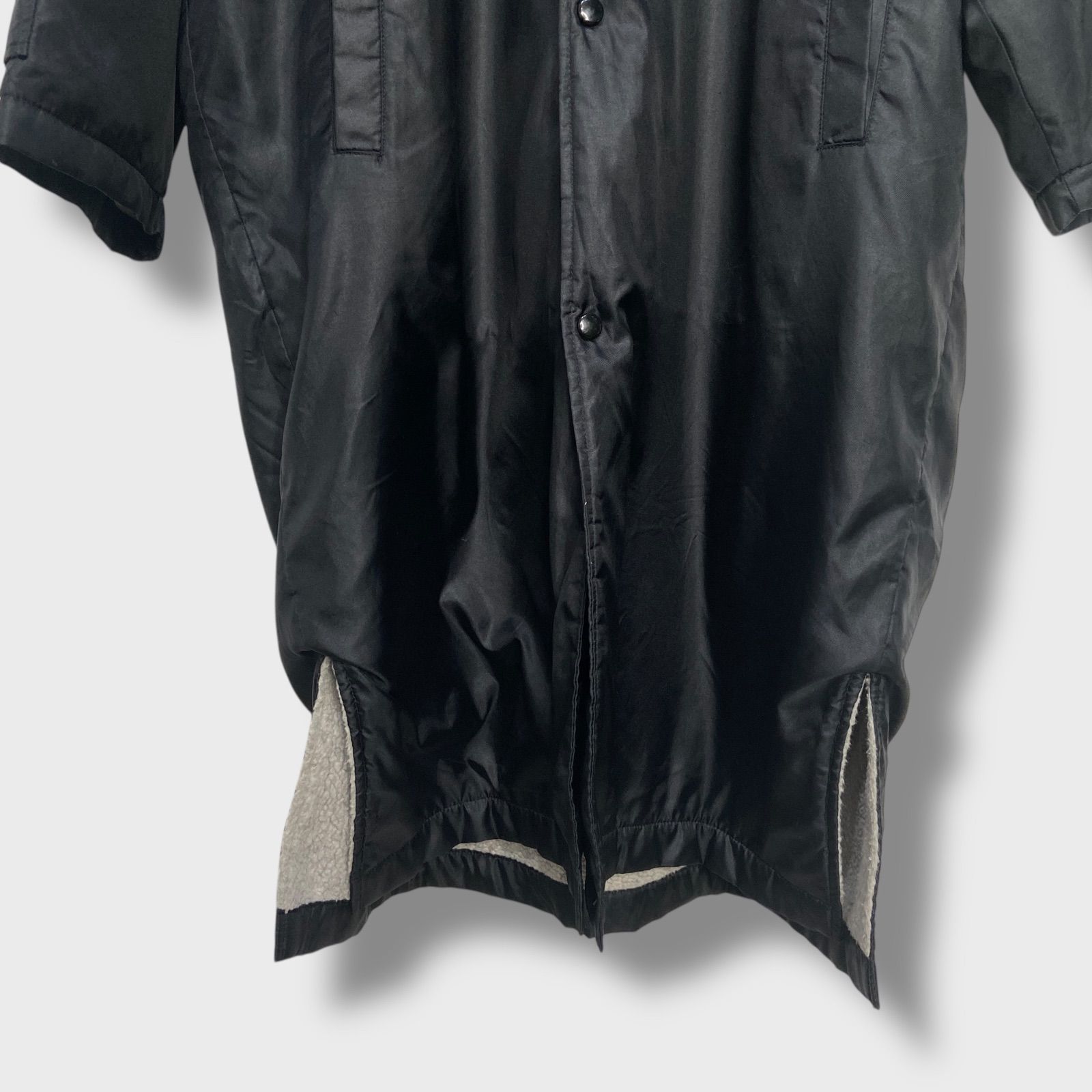 ☆adidas☆ベンチコート☆黒☆トレフォイルロゴ☆バックプリント