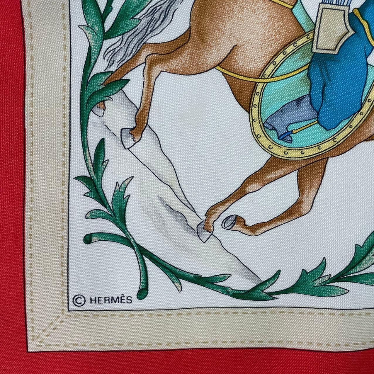 新品同様 HERMES エルメス スカーフ カレ90 COSTUMES CIVILS ACTUELS 
