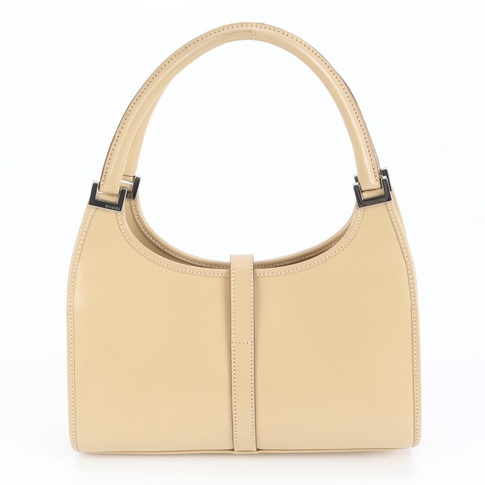 極美品 グッチ ジャッキー ベージュ 002 1068 レザー ハンドバッグ 本