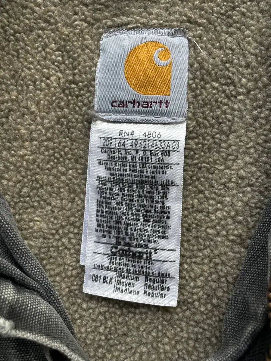 Carhartt カーハート C61 BLK シェルパ ウォーク ジャケット コート