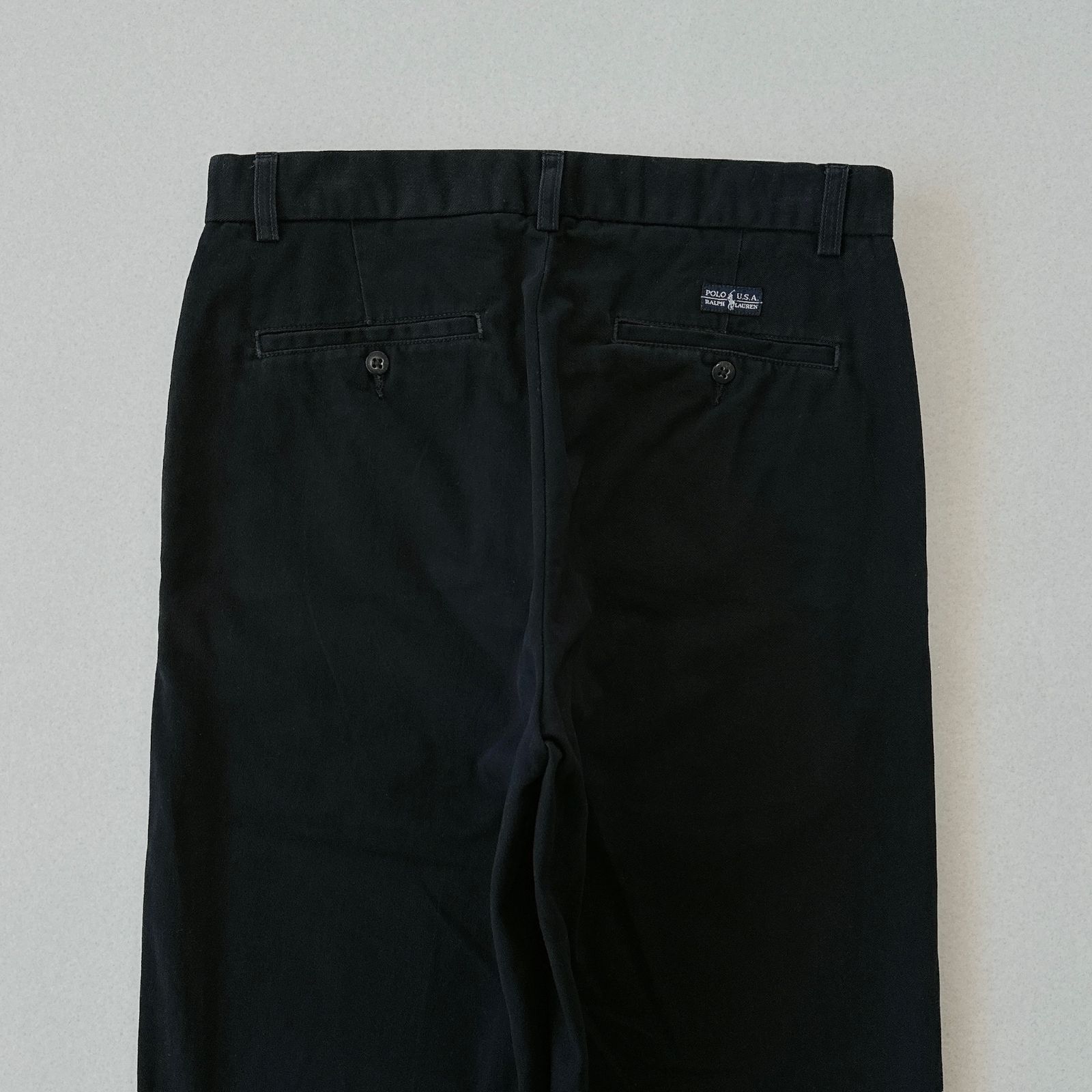 名作ブラック】ポロラルフローレン チノパン ポロチノ 黒 W31相当 裾