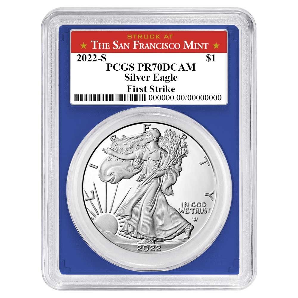 2022-S プルーフ 1ドル アメリカン シルバー イーグル PCGS PR70DCAM