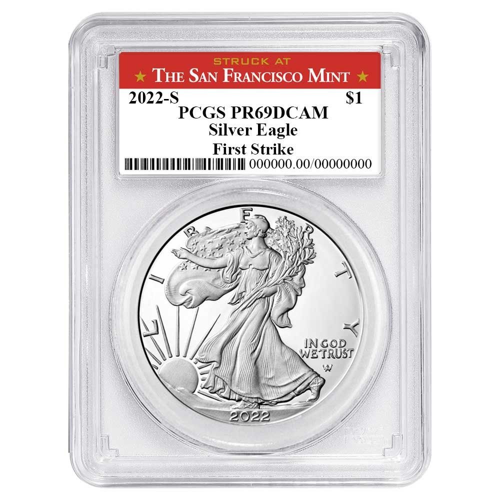 2022-S プルーフ 1ドル アメリカン シルバー イーグル PCGS PR69DCAM
