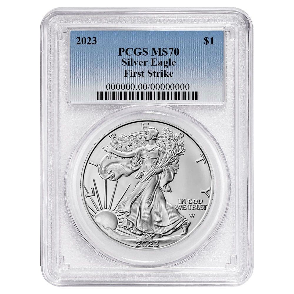 2023年 1ドル アメリカン シルバー イーグル PCGS MS70 FS ブルー