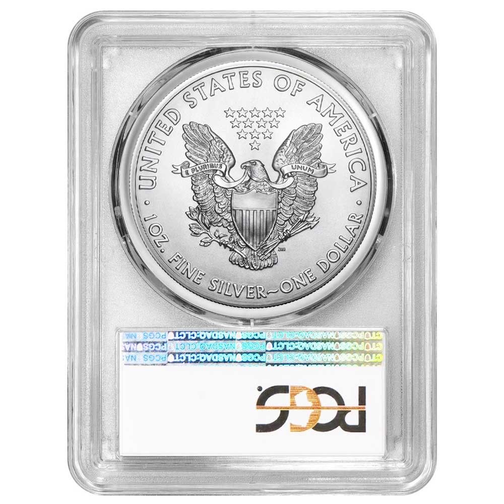 2017年 1ドル アメリカン シルバー イーグル PCGS MS70 ブルーラベル
