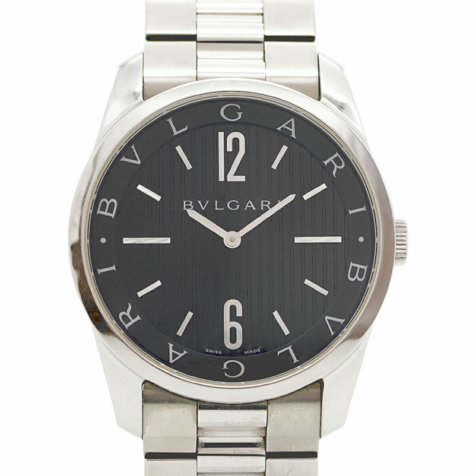 ブルガリ ソロテンポ ST42S 黒文字盤腕時計 メンズ - メルカリ
