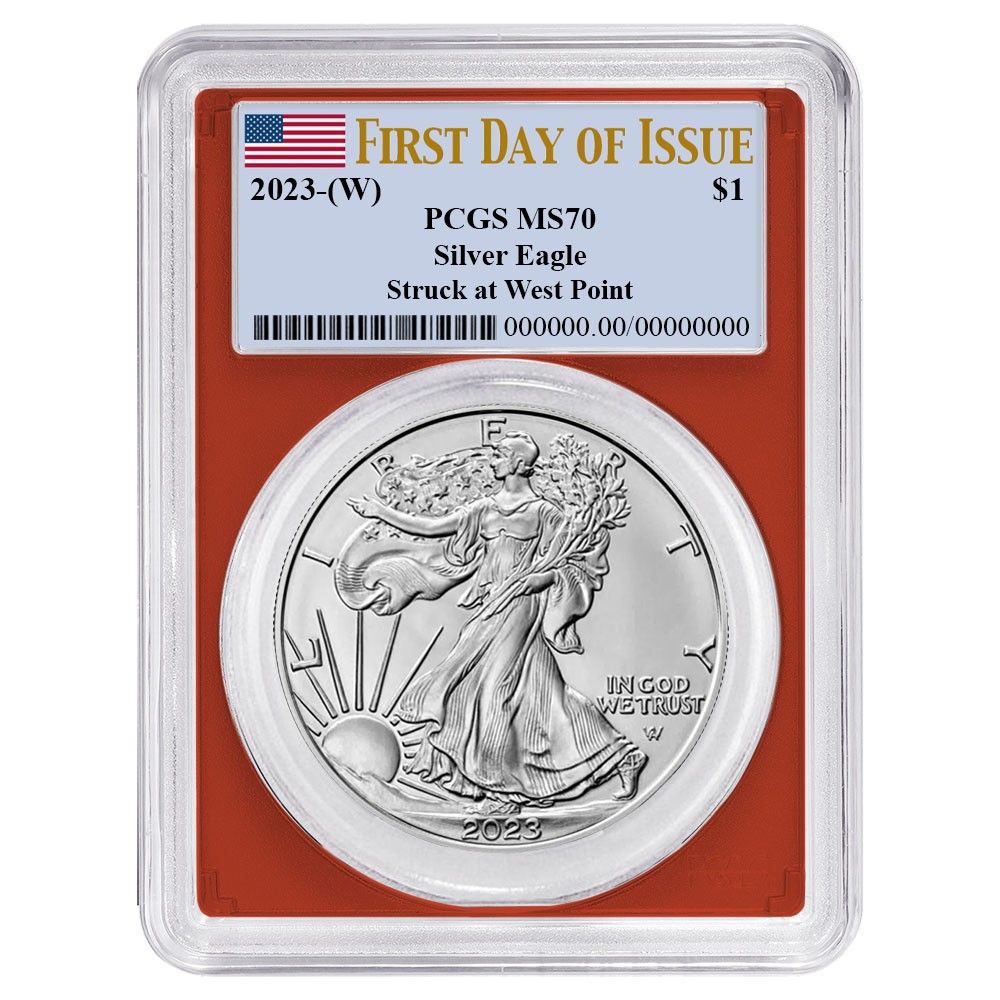 2023年 (W) 1ドル アメリカン シルバー イーグル 3枚セット PCGS MS70
