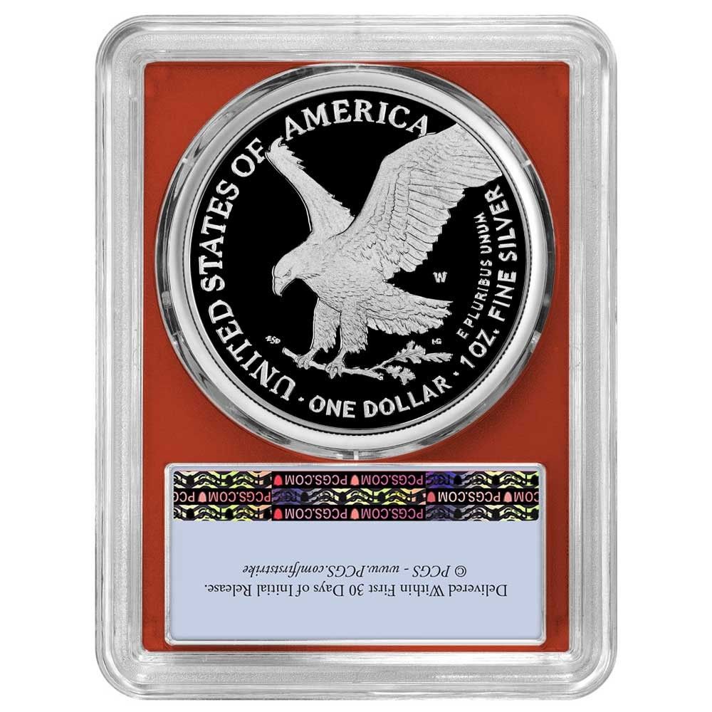 2021-W プルーフ $1 タイプ2 アメリカンシルバーイーグル PCGS