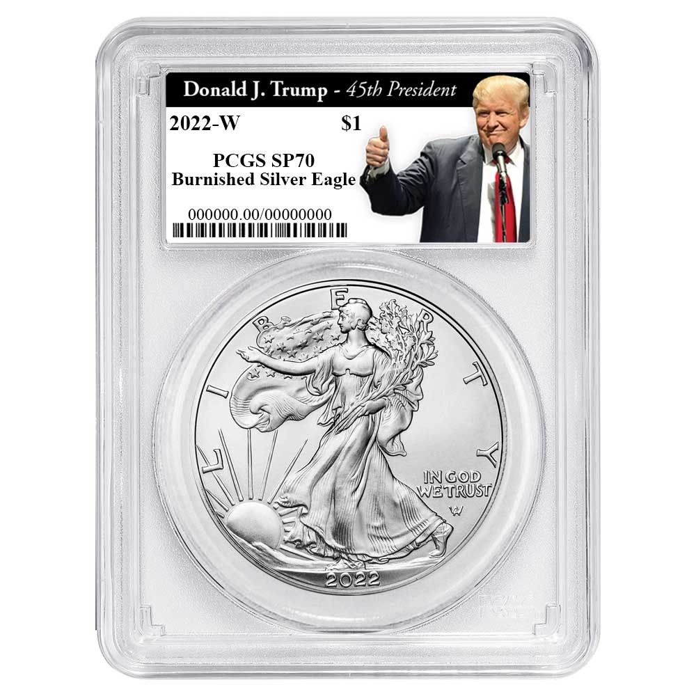 2022-W バーニッシュ仕上げ 1ドル アメリカン シルバー イーグル PCGS