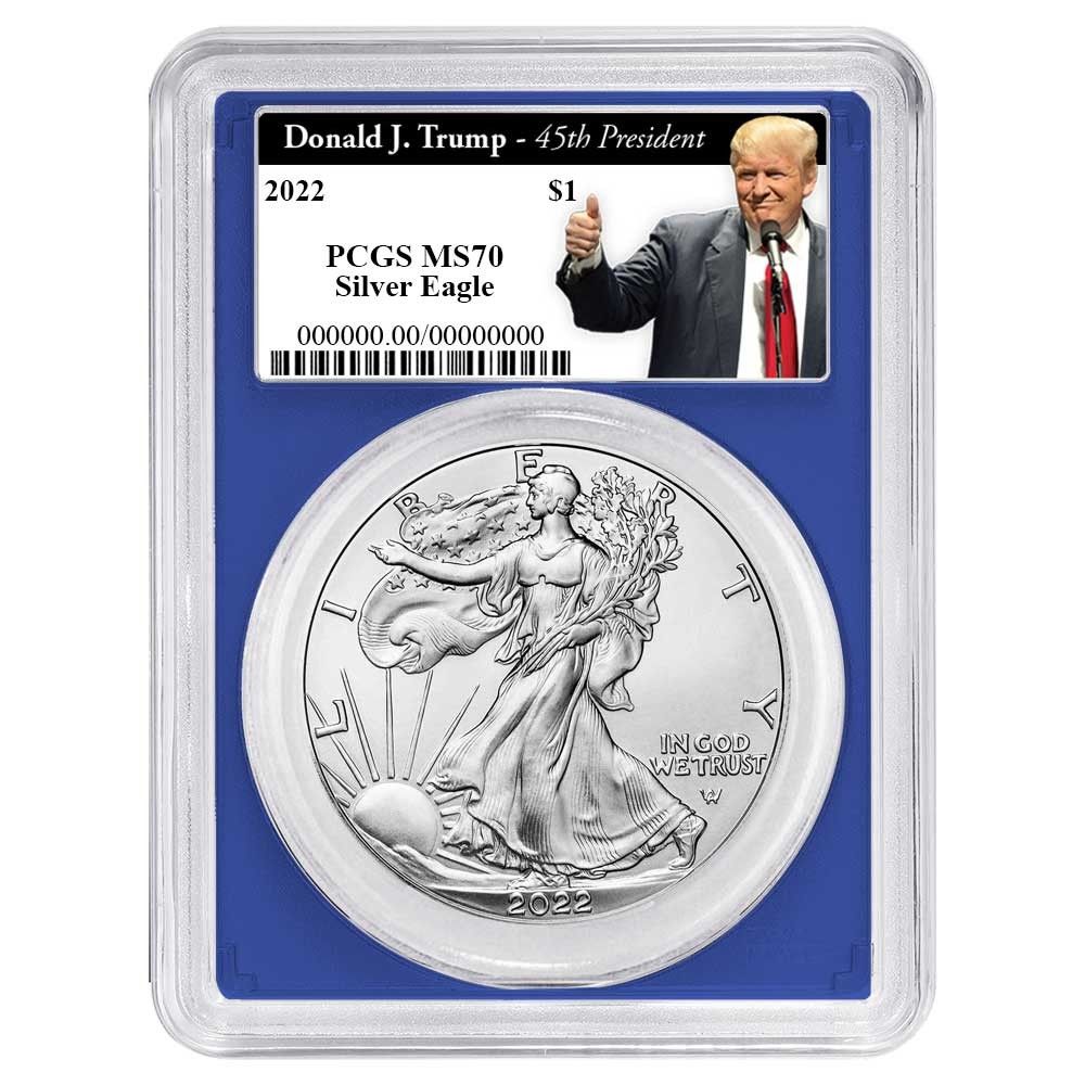2022年 1ドル アメリカン シルバー イーグル PCGS MS70 トランプ第45代