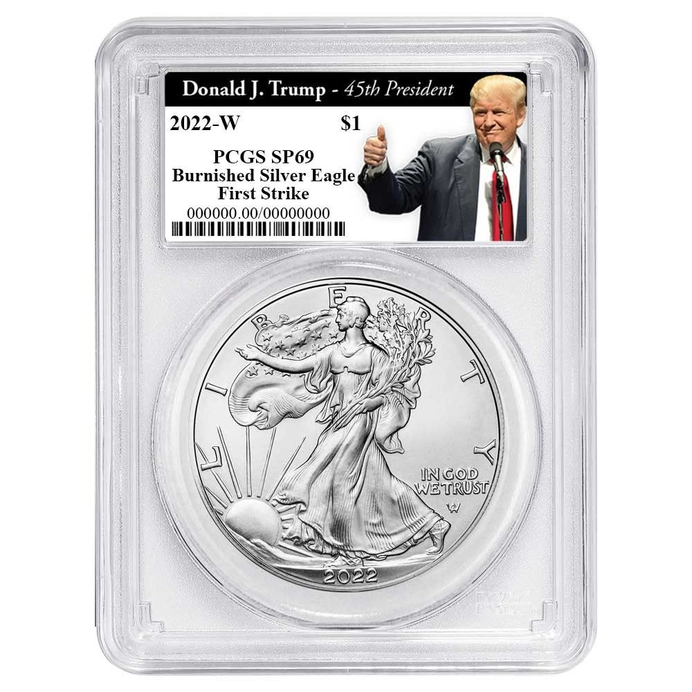 2022-W バーニッシュ仕上げ 1ドル アメリカン シルバー イーグル PCGS